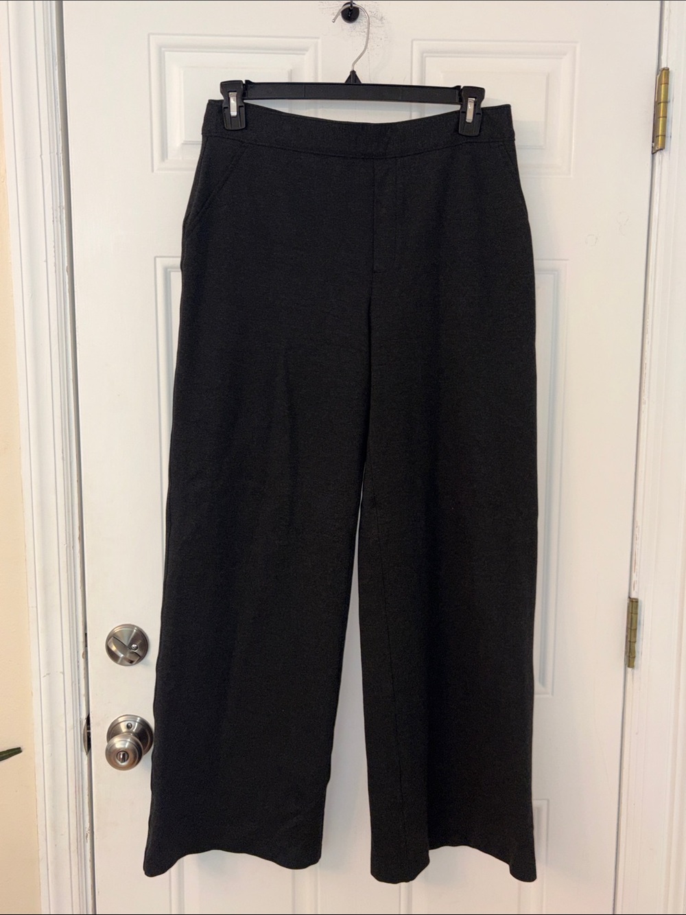 Spanx Perfect Pant Wide Leg Womens large Charcoal Gray Office Interview Comfy